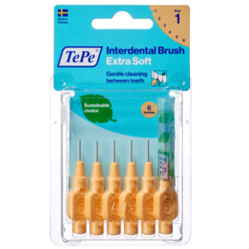 TePe Extra Soft 0,45 mm medzizubné kefky oranžové 6 ks