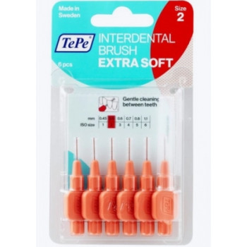 TePe Extra Soft 0,5 mm medzizubné kefky červené 6 ks