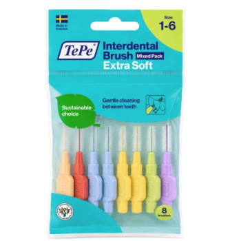 TePe Extra Soft medzizubné kefky Mix 8 ks